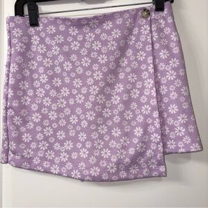 Wallflower Lilac Color Daisy Skort Floral Spring/Summer Shorts/skirt Size Large